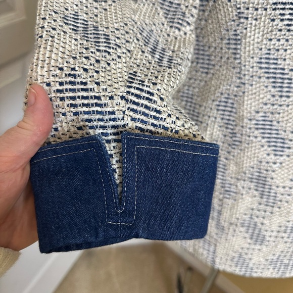 Escada Designer tweed blazer with denim accents size 34 - Picture 7 of 16